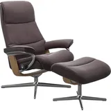 Stressless Stressless® Relaxsessel »View«, mit Cross Base, Größe S, M & L, Holzakzent Eiche