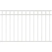 VidaXL Zaunfeld Weiß 1,7x1 m Stahl