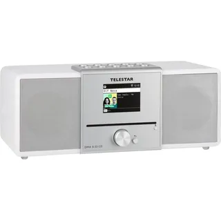 CD DAB+, UKW, Internet DLNA, WLAN, Radio, Weiss