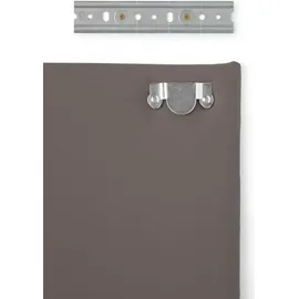 Talamo Italia Bettkopfteil Cleo, Kopfteil aus Kunstleder an der Wand, 100% Italy, geeignet für ein Queen-size-bett, Cm 130x60, Turteltaube - Grau