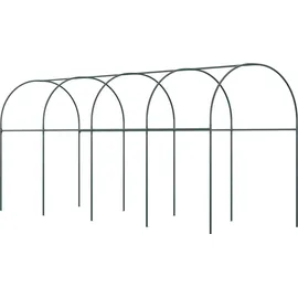 Outsunny Tomatengewächshaus Stahl Weiß PE 400 cm 5,44 m2