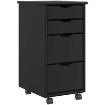 vidaXL MOSS Rollschrank 80 x 40 x 75 schwarz