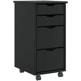 vidaXL MOSS Rollschrank 80 x 40 x 75 schwarz