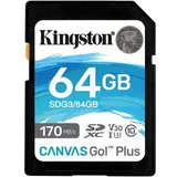 Kingston SDXC Canvas Go! Plus 64 GB Class 10 UHS-I V30