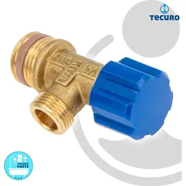 tecuro Eckventil 1/2 Zoll x 3/8 Zoll - DN 10, selbstdichtend, passend zu UP-Spülkasten