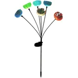GLOBO Solarleuchte Edelstahl H 70 cm 1er Set schwarz
