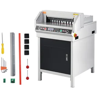 Vevor Elektrischer Papierschneider Max. 450 mm, Elektrische Eckenabrundung, Schnittstärke 40 mm, mit intelligentem LCD-Panel, Positionierung des Infrarotlichts, für Etiketten, Büro