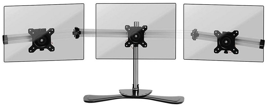 Duronic Monitorständer, (DM753 Monitorhalterung, Tischhalterung, Standfuß, Monitorständer für einen LCD, LED Computer Bildschirm, Fernsehgerät mit Neig, Schwenk und Rotierfunktion)