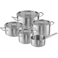 Klamer Kochtopfset, Edelstahl, Metall, Kochen, Töpfe, Topfsets