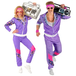 Fresher 80er Jahre Jogginganzug Lila Unisex - XL