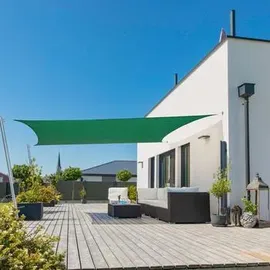 WINDHAGER Sonnensegel Capri Rechteck 3 x 4 m, Sonnenschutz für Garten & Terrasse, UV-und witterungsbeständig, Olive,
