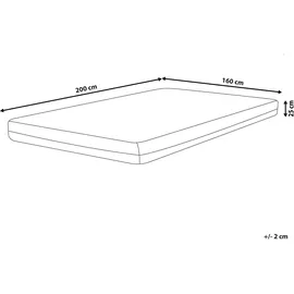 Beliani Spongy Gelschaum 160 x 200 cm H3/H4