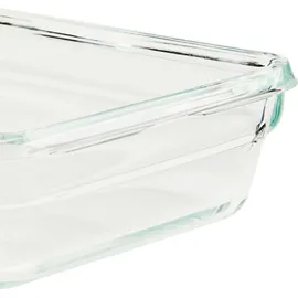 Emsa Clip&Close Glas rechteckig 450ml Aufbewahrungsbehälter Rot