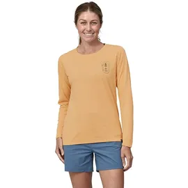 Patagonia W's Long-Sleeved Capilene® Cool Daily Graphic Lands Damen Langarmshirt sandy melon x-dye L