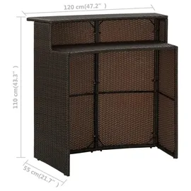 vidaXL Gartenbar Set 5-tlg. Braun