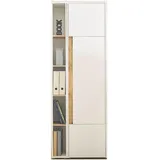 furn.design Aktenschrank Set in weiß und Wotan Eiche Stauraumschrank und Regal für Homeoffice 70 x 200 cm