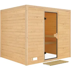 Karibu Sauna Sonara-Ohne Ofen-Ohne Dachkranz inkl. 8-teiligem gratis Zubehörpaket (Gesamtwert 191,92€)