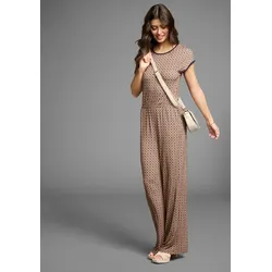 Jumpsuit LAURA SCOTT, Damen, Gr. 34, N-Gr, blau (blau, gemustert), Obermaterial: 95% Viskose, 5% Elasthan, gemustert, casual, Overalls, mit Grafik-Muster - NEUE KOLLEKTION