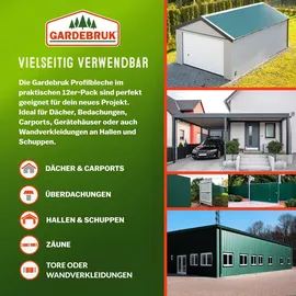 Gardebruk Trapezblech 129 x 46 cm grün