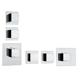 Bossini Alta Portata Duschthermostat Unterputz für 1 Verbraucher Chrom