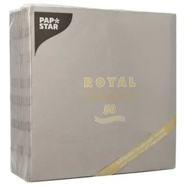 Papstar Servietten "ROYAL Collection" 1/4-Falz 40 cm x 40 cm grau Lines