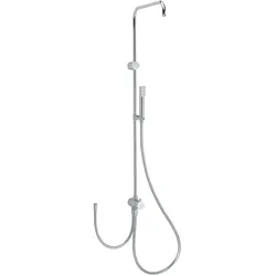 Duschsystem Twin, ohne Kopfbrause Kunststoffschlauch 1500 mm Kunststoffschlauch 600 mm Handbrause «TwinStick» Rückflussverhinderer Durchfluss/Geräuschgruppe: Handbrause: 12 l/min (3 bar) / IIC, chrom