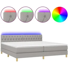 vidaXL Boxspringbett 200 x 200 cm Hellgrau