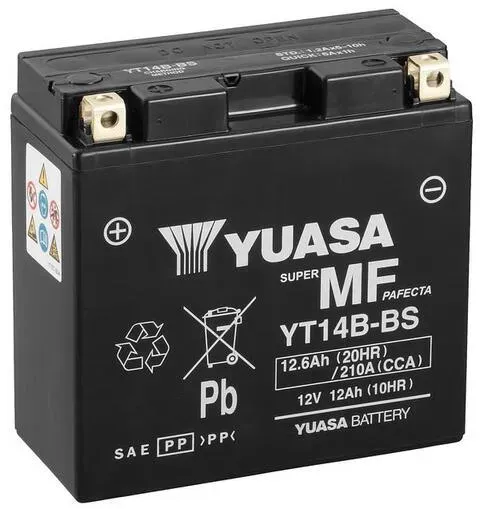 YUASA W/C Batterij Onderhoudsvrij Fabrieksgeactiveerd - YT14B FA Onderhoudsvrije batterij
