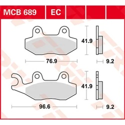 TRW Lucas Bremsbelag MCB689