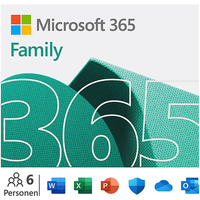 Microsoft 365 Family 6 Benutzer 12 Monate PKC DE Win Mac Android iOS