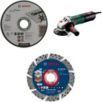 Metabo Winkelschleifer WEV 17-125 Quick & Schnellspannmutter – 3-teiliges