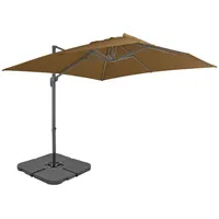 VidaXL Sonnenschirm mit Schirmständer Taupe