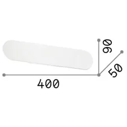 ECHO AP D40, Wandleuchte aus schwarzem Metall, Ideal Lux