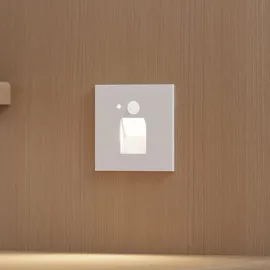 ARCCHIO Neru LED-Einbaulampe 1 eckig weiß/opal Aluminium