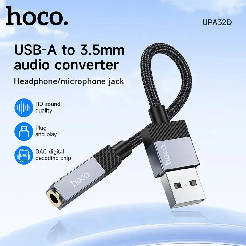 hoco UPA32D Clever Audio-Adapter USB auf 3,5 mm