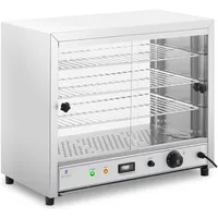 Royal Catering Warmhaltevitrine RC-WC001, Speisewärmer, Silber