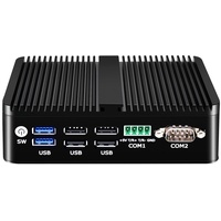 4K Output Firewall Micro Appliance, 4 Port i225-V B3 2.5G LAN Fanless Mini PC Celeron N100, 8GB DDR4 256GB SSD, 6* USB, HDMI, DP, Ethernet AES-NI VPN Router Support pfsense Openwrt, Wifi Slot