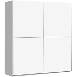 Forte Winner Schwebetürenschrank mit 2 Türen, Holzwerkstoff, Weiß Matt, 170.3 x 61.2 x 190.5 cm
