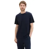TOM TAILOR T-Shirt, mit Pique Struktur, blau