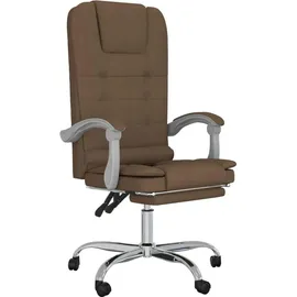 vidaXL Bürostuhl mit Massagefunktion Stoff Braun