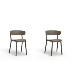 Resol CASINO Stuhl Indoor, Outdoor Set 2 Schokolade