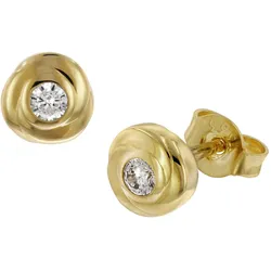 trendor 41189 Damen Ohrringe Gold 333 / 8K Zirkonia Ohrstecker
