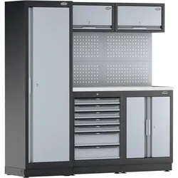 Schrankwand-Kombination ∙ Kompakt-Paket ∙ Edelstahl ∙ V6000-3-X