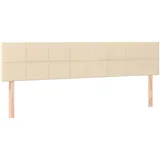 vidaXL Kopfteile 2 Stk. Creme 90x5x78/88 cm Stoff