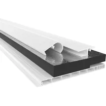 HEXIM PVC Rollladenkastendeckel Komplettset, Rollladenkastendeckel, Aufnahmeprofil & Rollladentraverse, Länge: 1000 - Breite: - 320mm,...