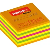 Kores Haftnotizen Würfel, 75 x 75 mm, neonfarben, 5-farbig