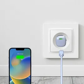 PURO Reiselader 20W USB-C Wall Charger - GaN technology, Blau
