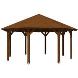 SKANHOLZ SKAN HOLZ Pavillon Lyon 3 - Ø 557 cm, lasiert in nussbaum