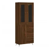 vidaXL Highboard, Braun Eichen-Optik 69,5x34x180 cm Holzwerkstoff