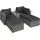 Tectake San Domino Aluminium Rattan Lounge hellgrau/dunkelgrau